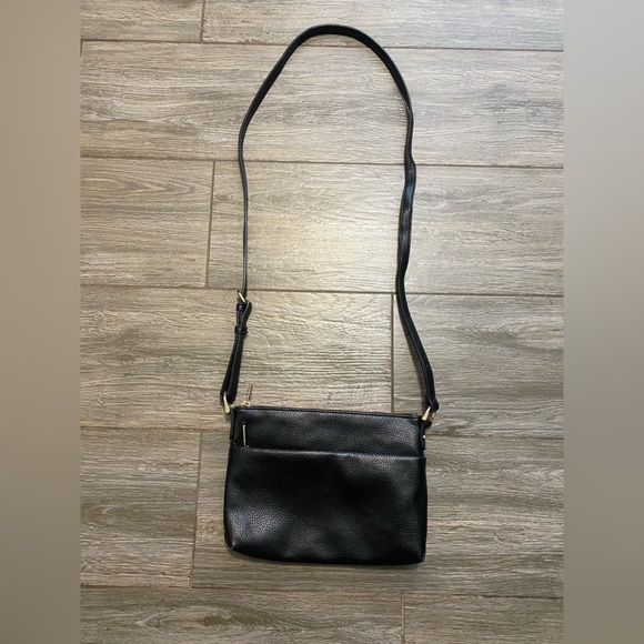 A New Day Black Faux Leather Crossbody Purse - Picture 3 of 13